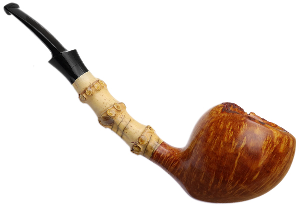 J. Alan Pipes Smooth Strawberry with Bamboo (1450)