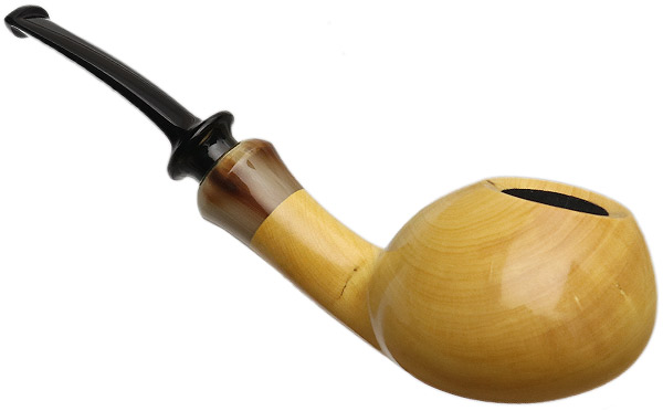 J. Alan Pipes Smooth Boxwood Tomato with Horn (1468)