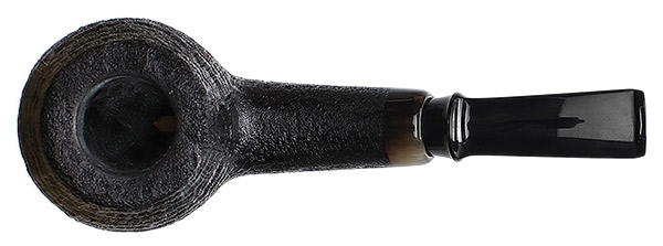 J. Alan Pipes Sandblasted Bent Brandy with Horn (1479)