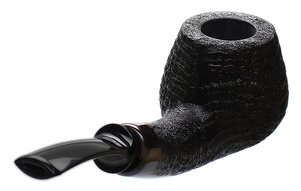 J. Alan Pipes Sandblasted Bent Brandy with Horn (1479)