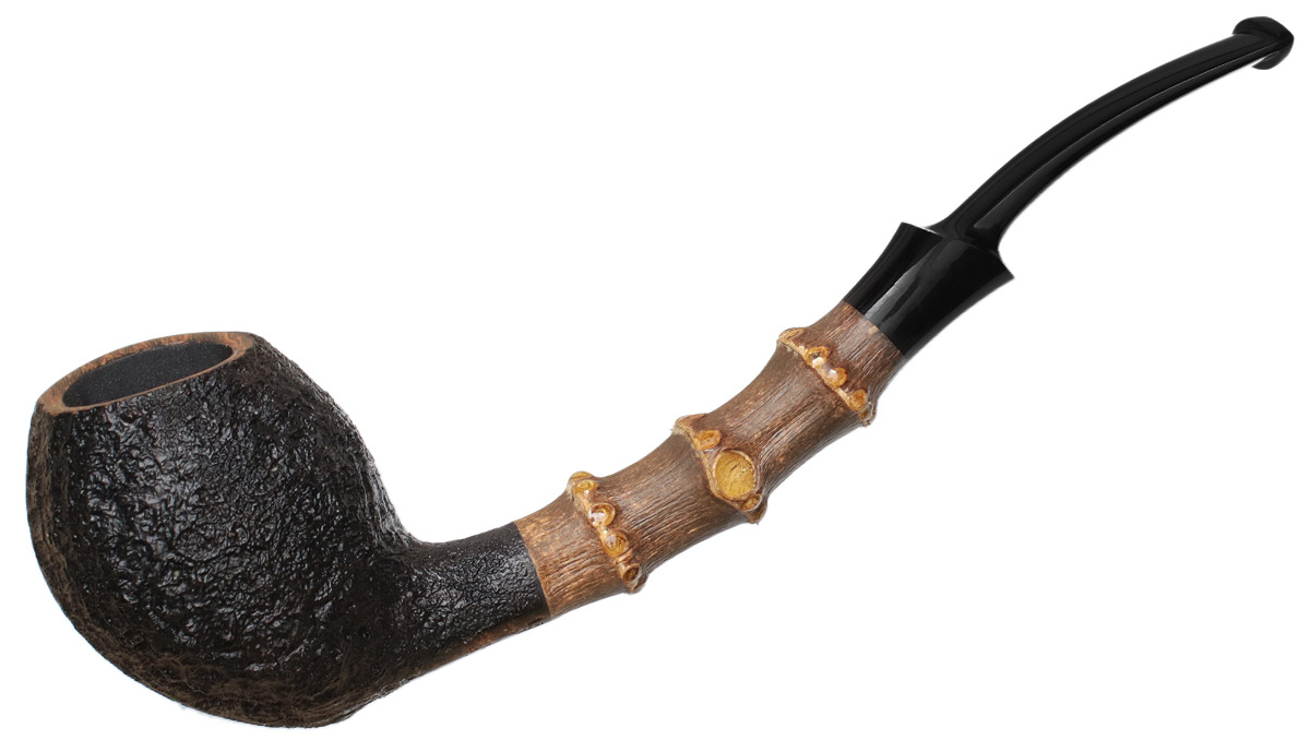 J. Alan Pipes Partially Sandblasted Fugu with Bamboo (1522)