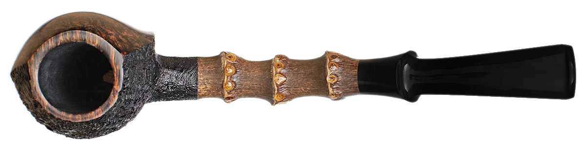 J. Alan Pipes Partially Sandblasted Fugu with Bamboo (1522)