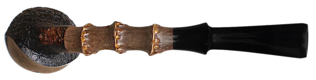 J. Alan Pipes Partially Sandblasted Fugu with Bamboo (1522)