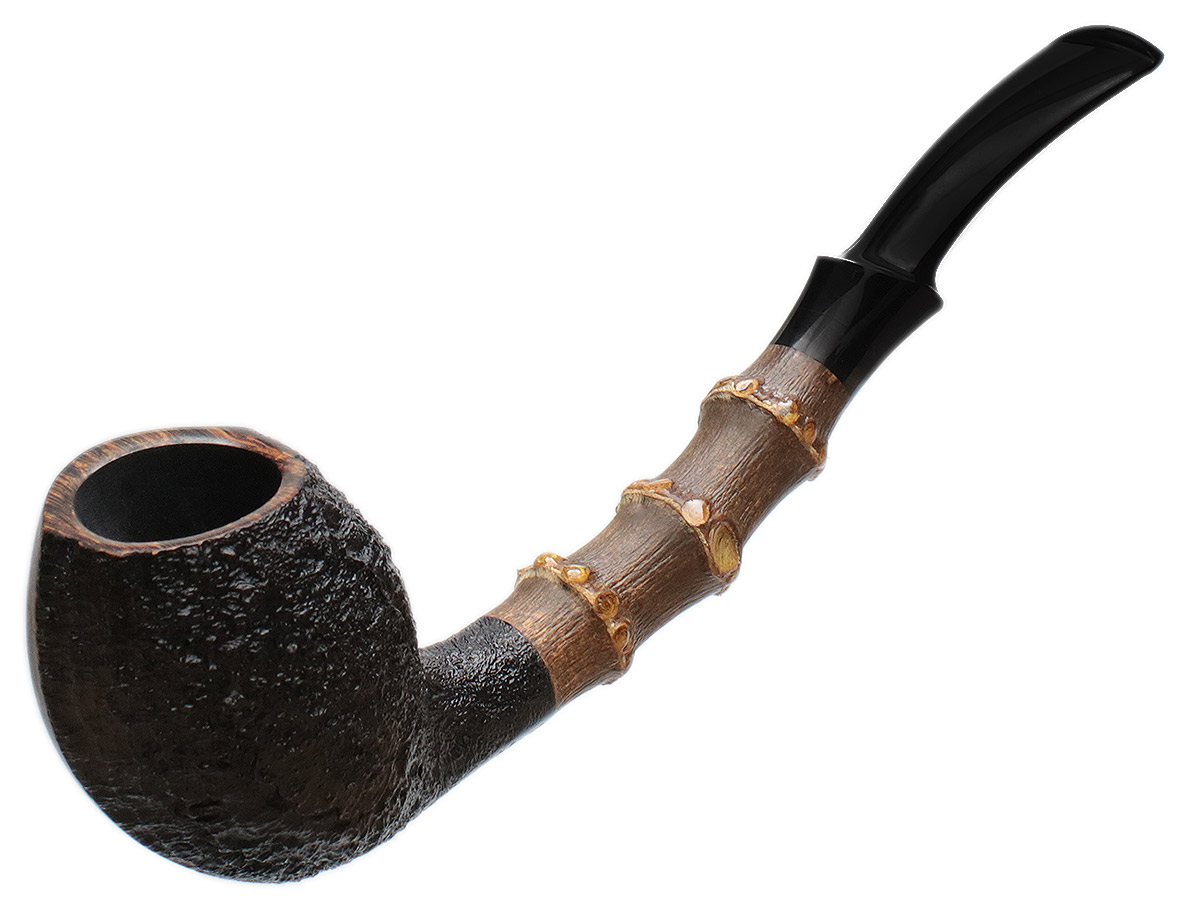 J. Alan Pipes Partially Sandblasted Fugu with Bamboo (1522)