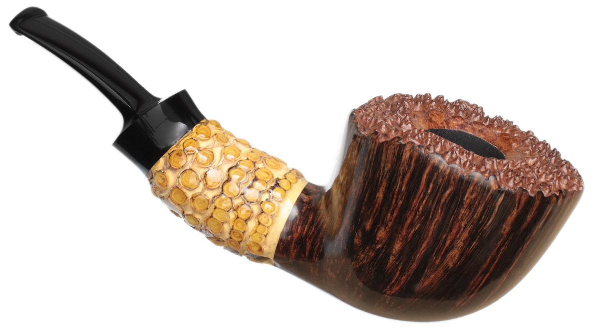 J. Alan Pipes Smooth Bent Dublin with Bamboo (1559)