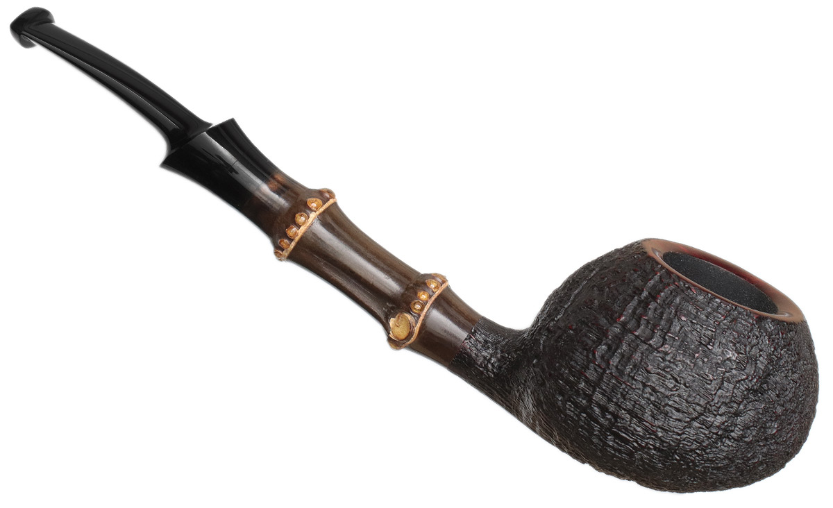 J. Alan Pipes Sandblasted Tomato with Bamboo (1556)