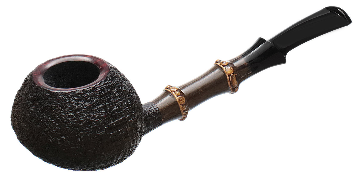 J. Alan Pipes Sandblasted Tomato with Bamboo (1556)