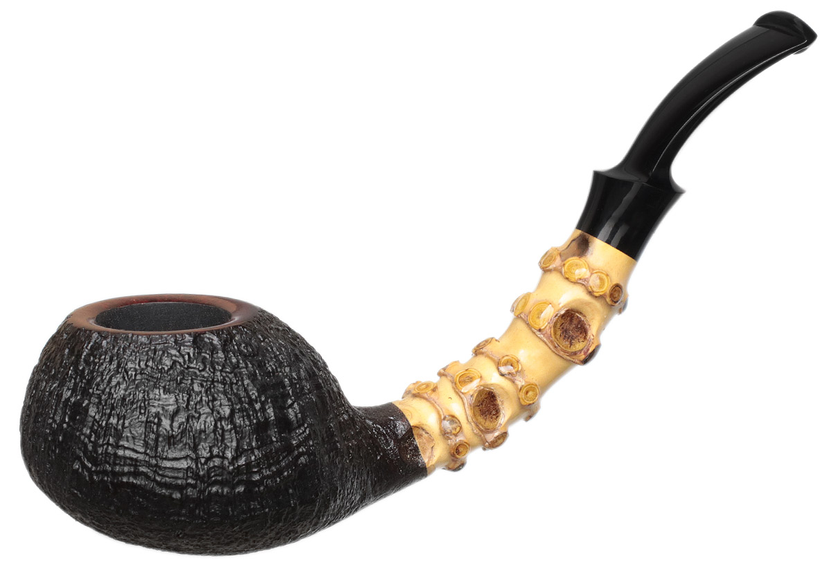 J. Alan Pipes Sandblasted Tomato with Bamboo (1554)