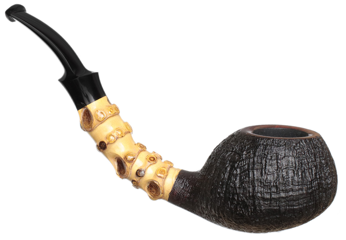 J. Alan Pipes Sandblasted Tomato with Bamboo (1554)