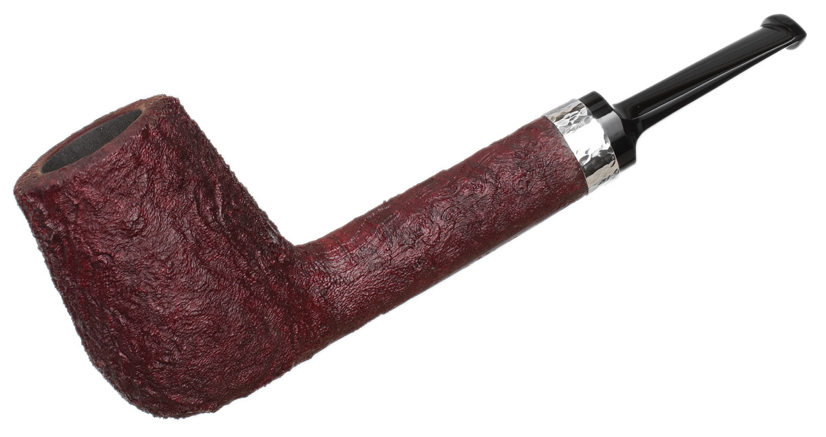 J. Alan Pipes Sandblasted Billiard with Hammered Silver (1607)