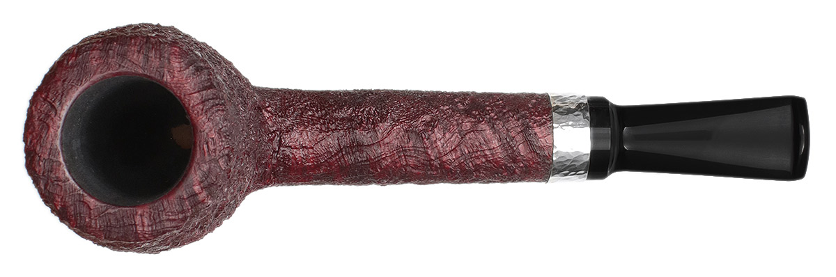 J. Alan Pipes Sandblasted Billiard with Hammered Silver (1607)