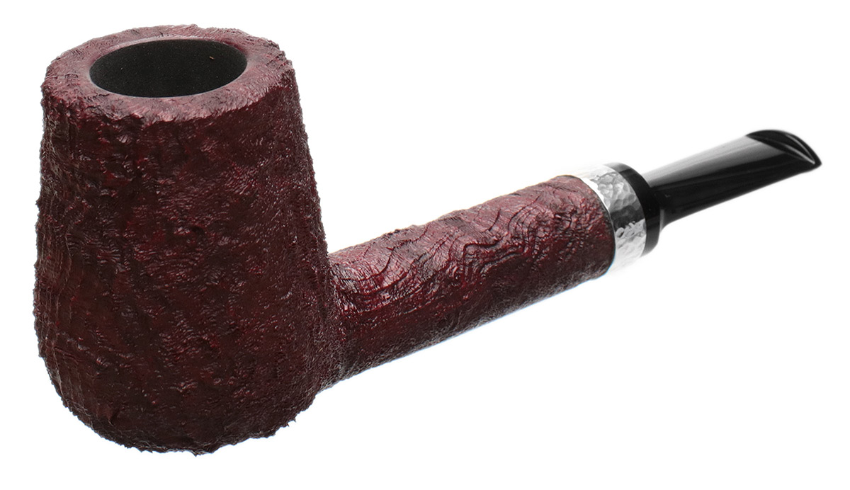J. Alan Pipes Sandblasted Billiard with Hammered Silver (1607)