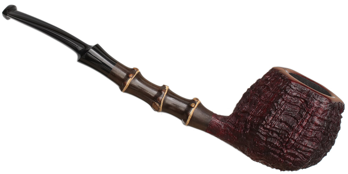J. Alan Pipes Sandblasted Paneled Apple with Bamboo (1642)