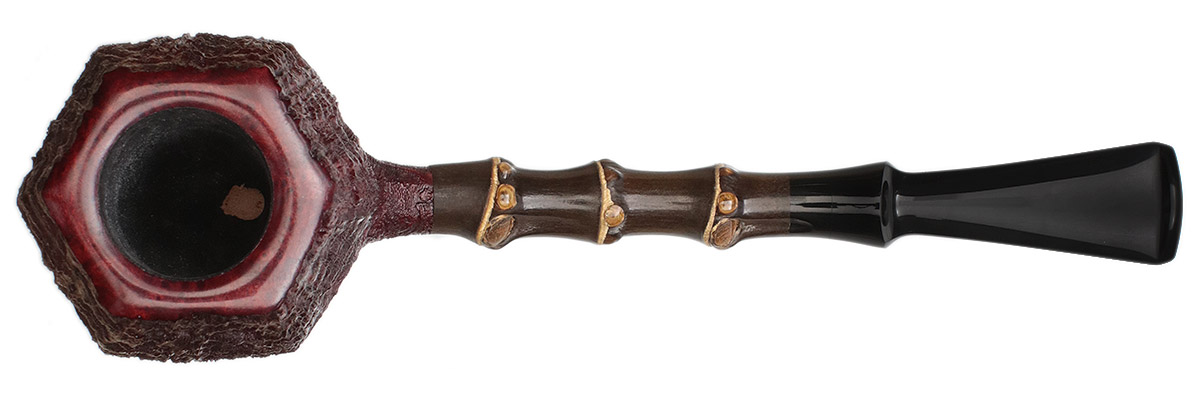 J. Alan Pipes Sandblasted Paneled Apple with Bamboo (1642)
