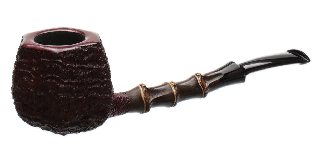 J. Alan Pipes Sandblasted Paneled Apple with Bamboo (1642)