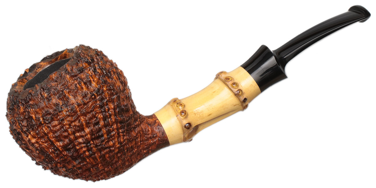 J. Alan Pipes Sandblasted Strawberry with Bamboo (1649)