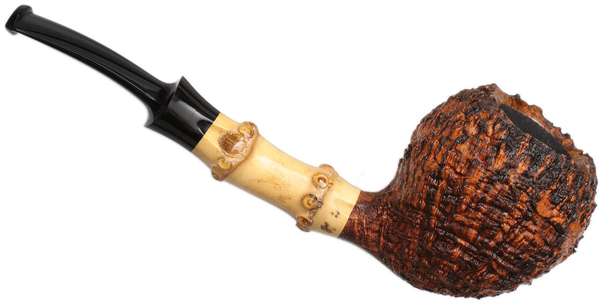 J. Alan Pipes Sandblasted Strawberry with Bamboo (1649)