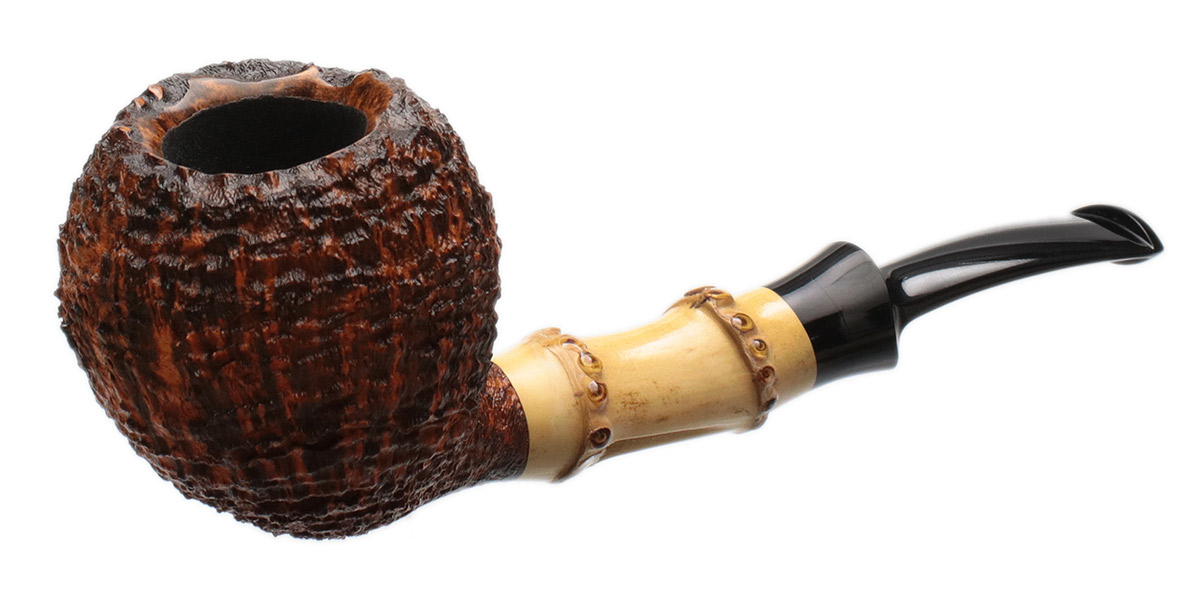 J. Alan Pipes Sandblasted Strawberry with Bamboo (1649)