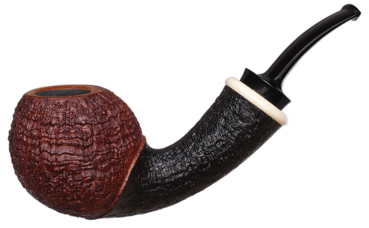 J. Alan Pipes Sandblasted Bent Apple with Ivorite (1766)