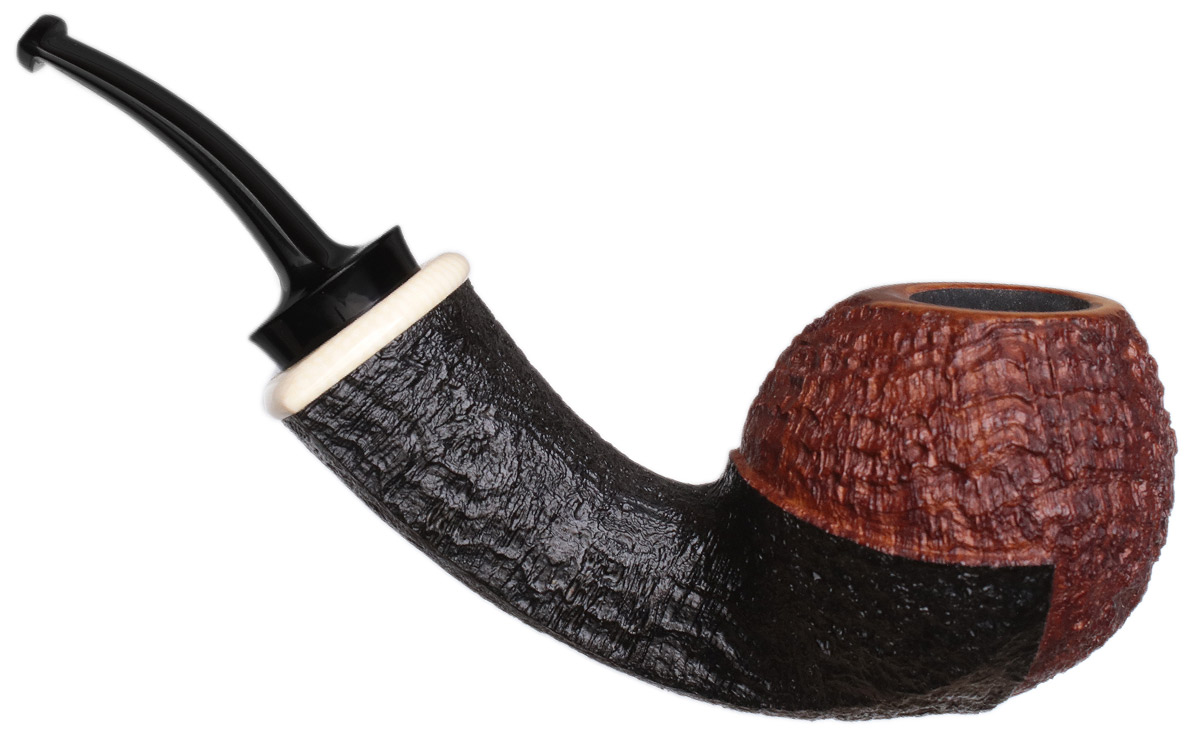 J. Alan Pipes Sandblasted Bent Apple with Ivorite (1766)