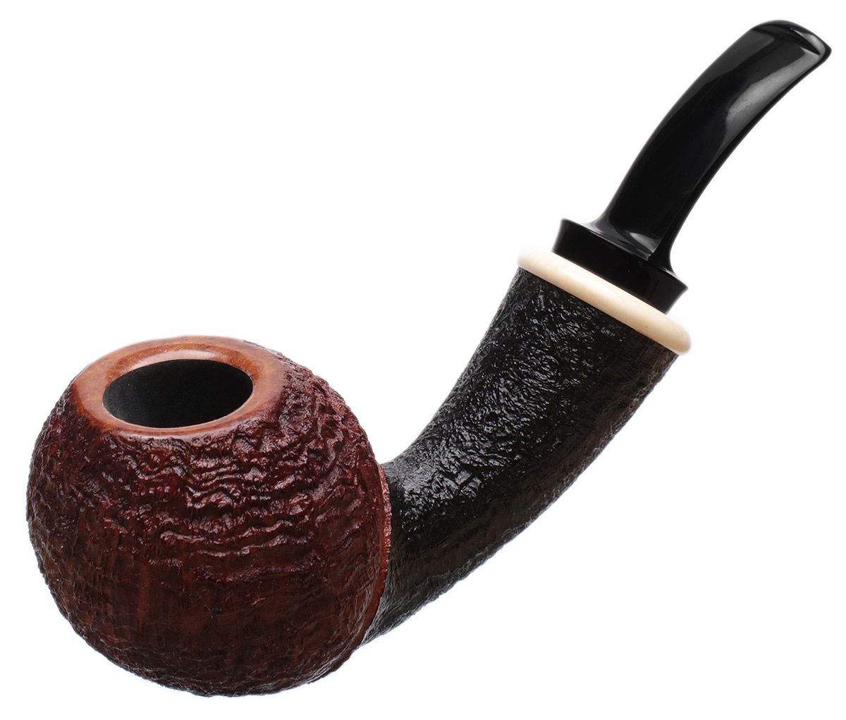 J. Alan Pipes Sandblasted Bent Apple with Ivorite (1766)