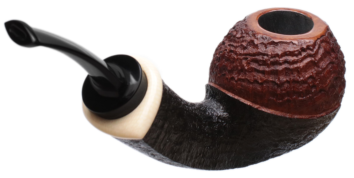 J. Alan Pipes Sandblasted Bent Apple with Ivorite (1766)