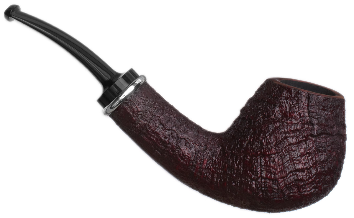 J. Alan Pipes Sandblasted Bent Brandy with Silver (1789)