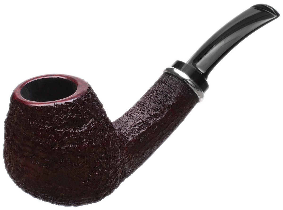 J. Alan Pipes Sandblasted Bent Brandy with Silver (1789)