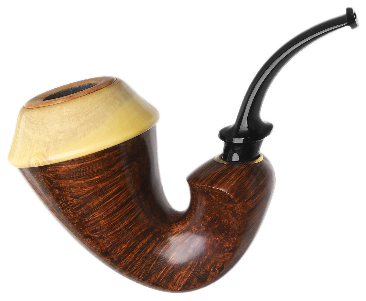 J. Alan Pipes Smooth Calabash with Boxwood (Wave) (1834)