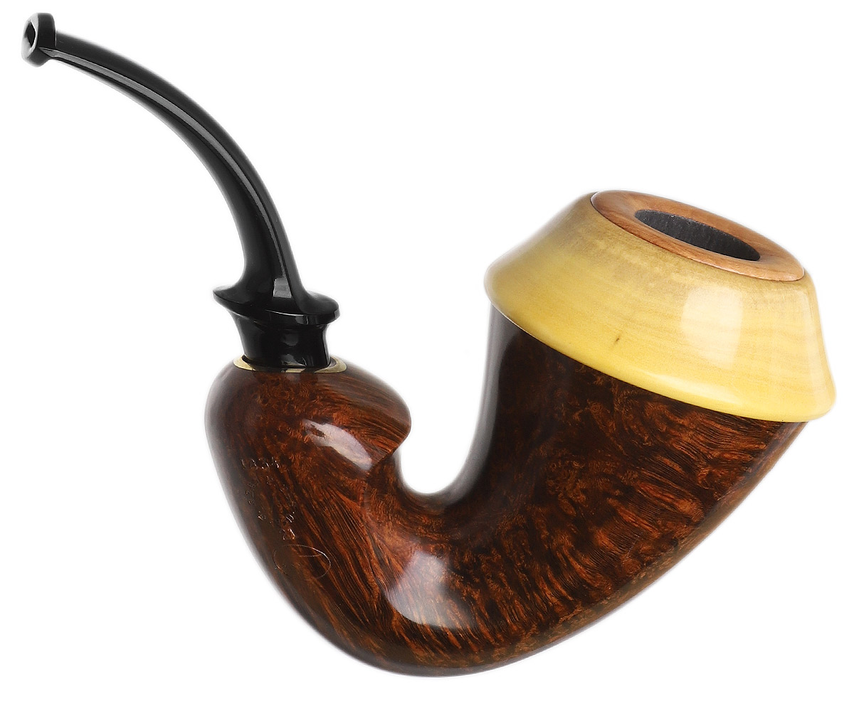 J. Alan Pipes Smooth Calabash with Boxwood (Wave) (1834)