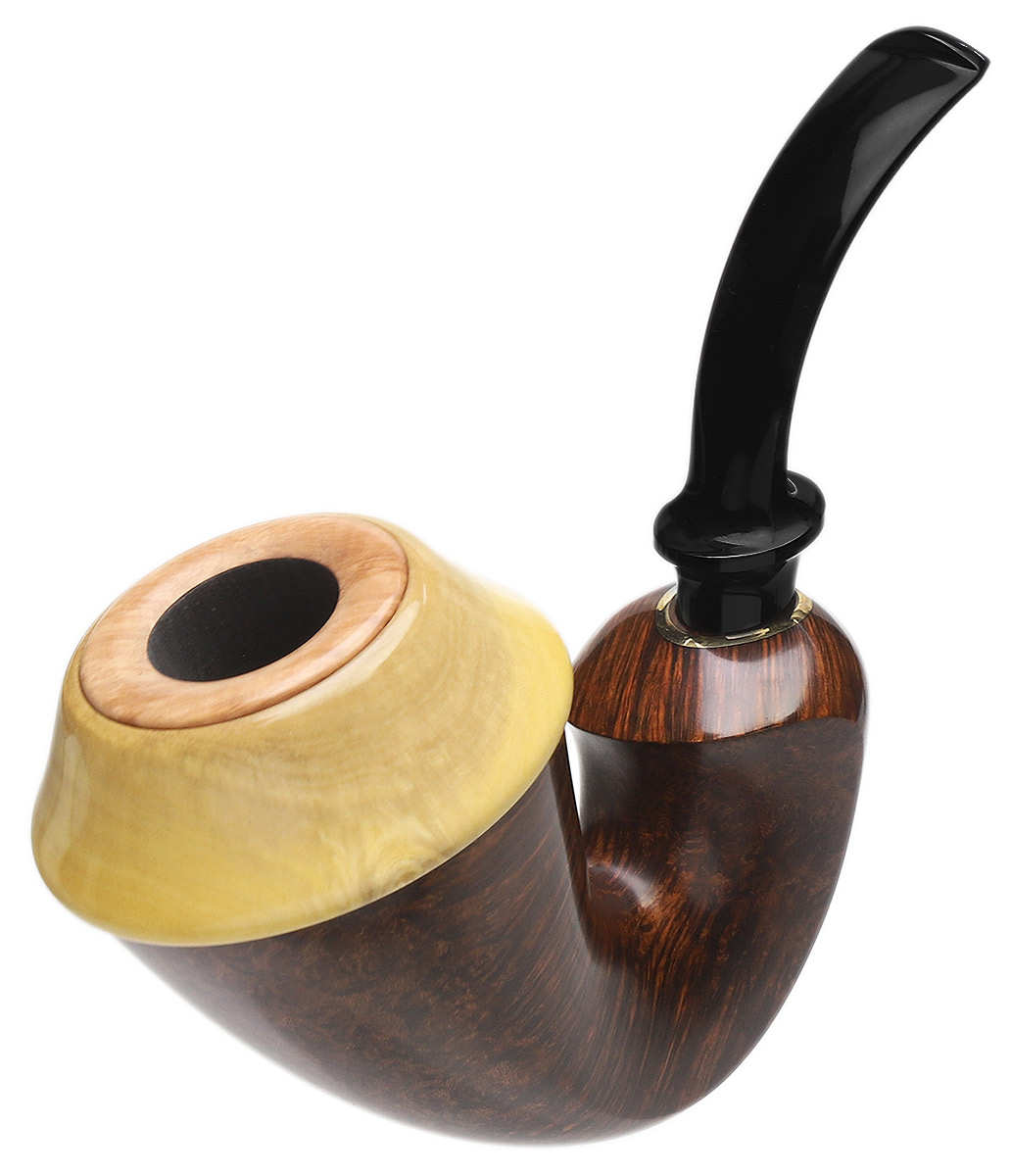 J. Alan Pipes Smooth Calabash with Boxwood (Wave) (1834)