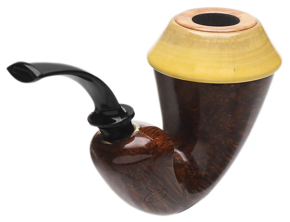J. Alan Pipes Smooth Calabash with Boxwood (Wave) (1834)