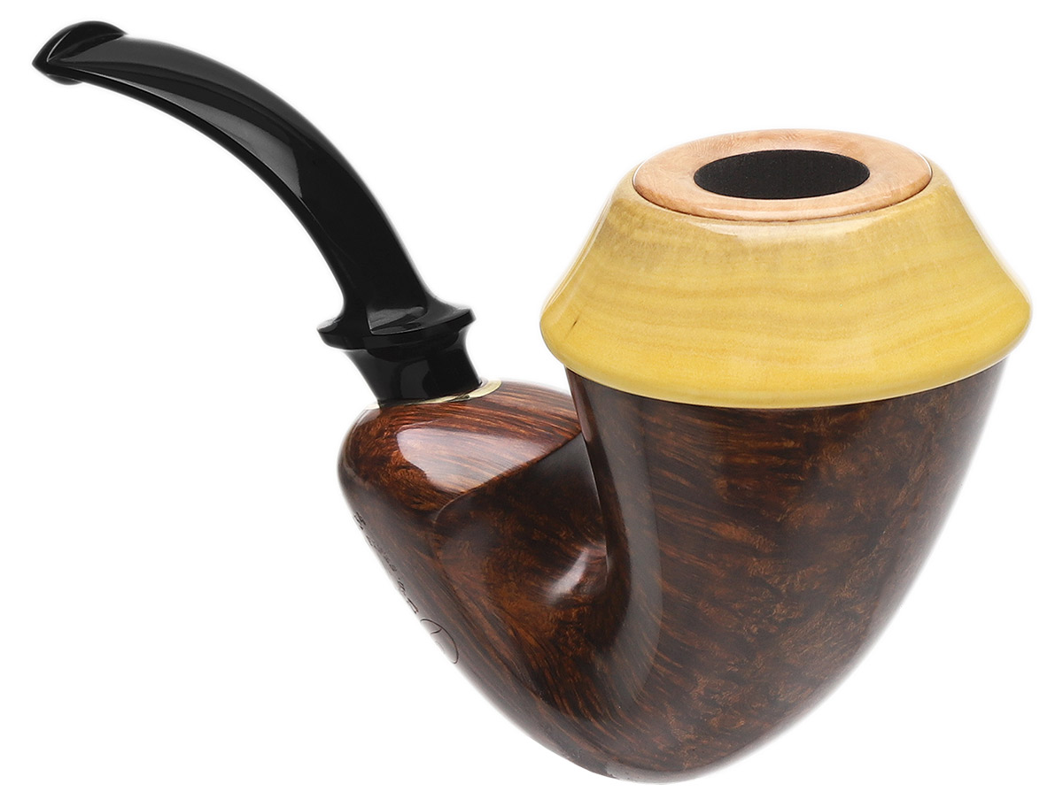 J. Alan Pipes Smooth Calabash with Boxwood (Wave) (1834)