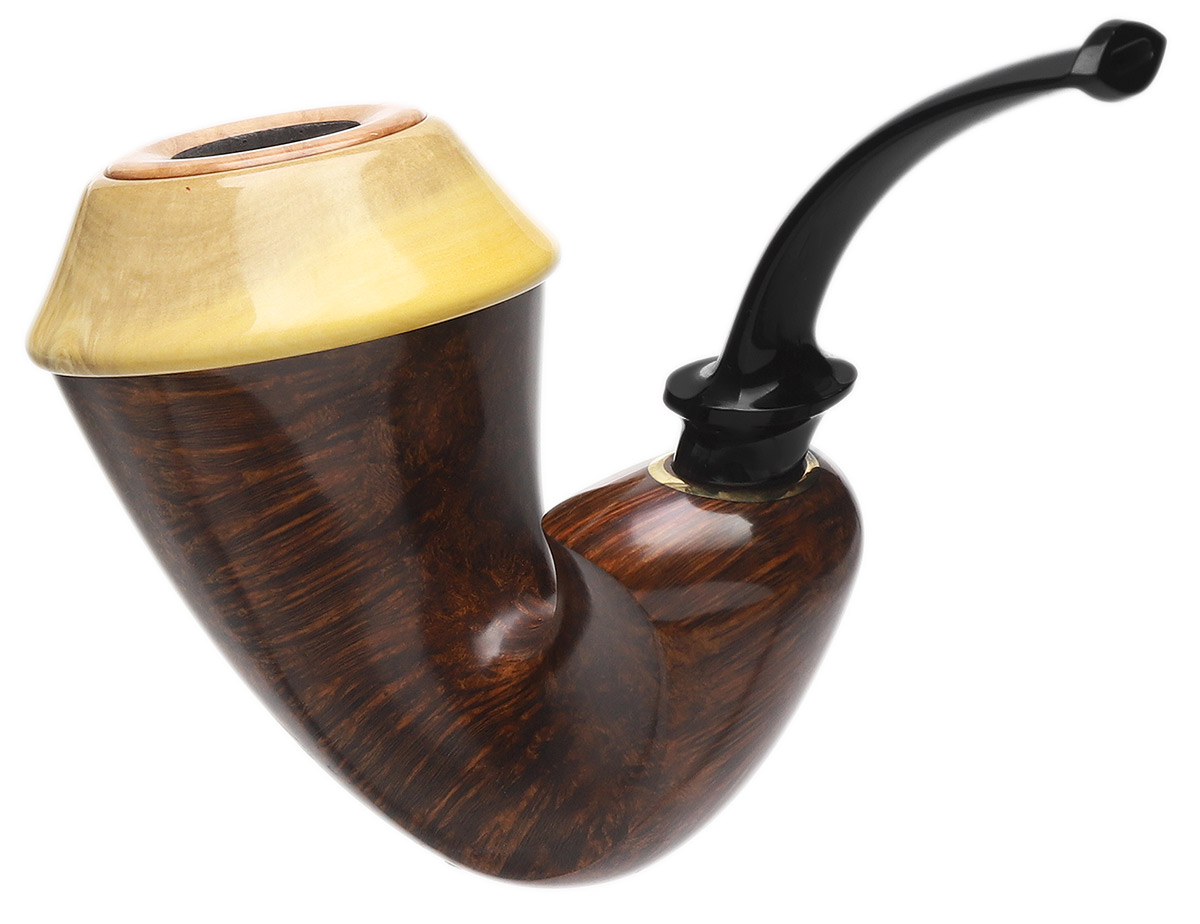 J. Alan Pipes Smooth Calabash with Boxwood (Wave) (1834)