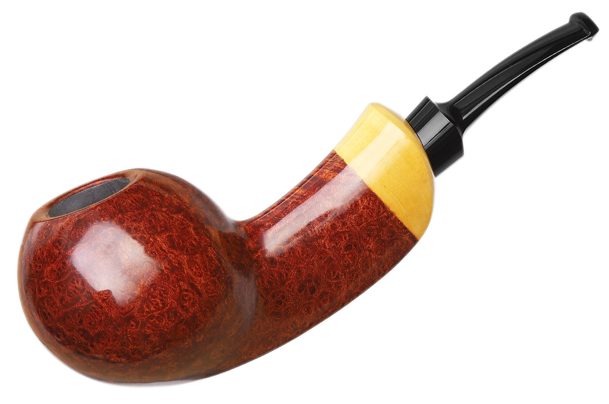J. Alan Pipes Smooth Bent Ball with Boxwood (Wave) (1825)