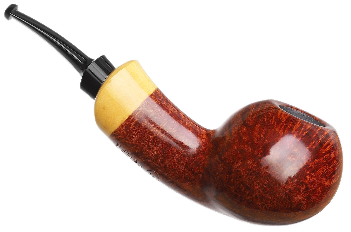 J. Alan Pipes Smooth Bent Ball with Boxwood (Wave) (1825)
