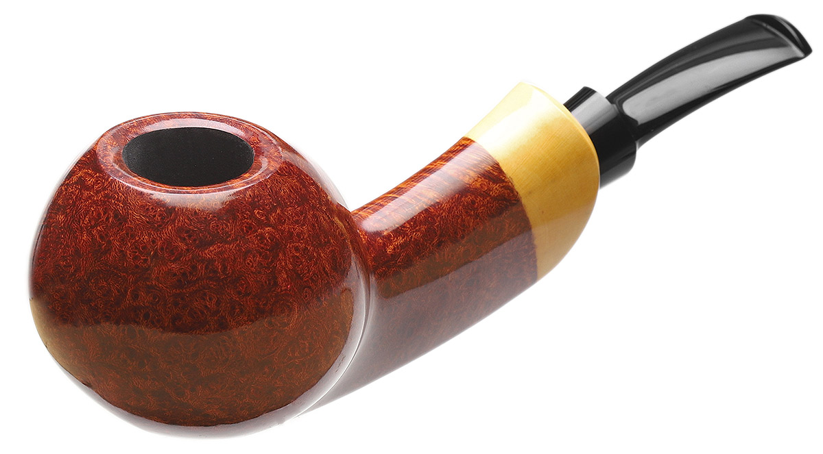 J. Alan Pipes Smooth Bent Ball with Boxwood (Wave) (1825)