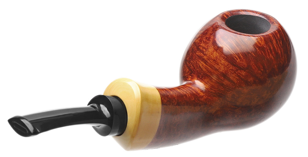 J. Alan Pipes Smooth Bent Ball with Boxwood (Wave) (1825)
