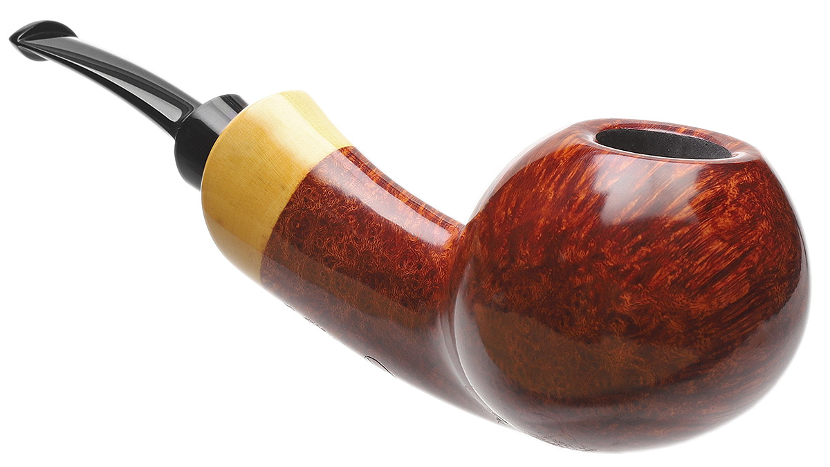 J. Alan Pipes Smooth Bent Ball with Boxwood (Wave) (1825)