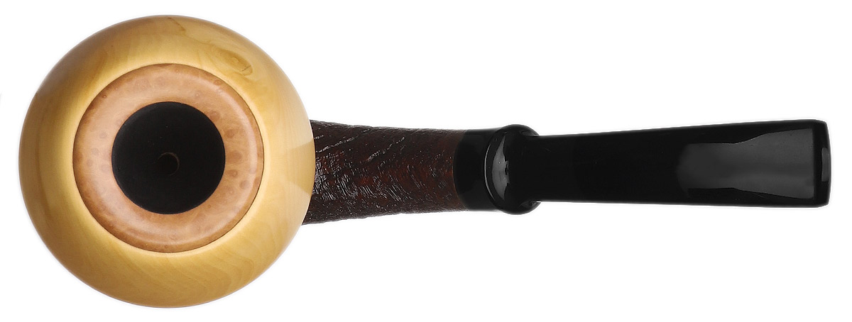 J. Alan Pipes Partially Sandblasted Calabash with Boxwood (1832)