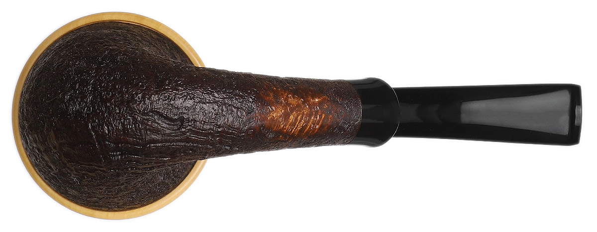 J. Alan Pipes Partially Sandblasted Calabash with Boxwood (1832)