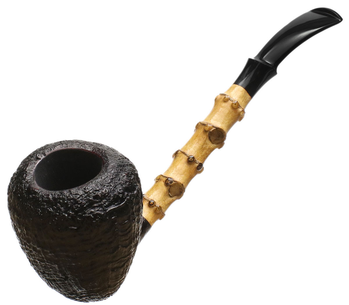J. Alan Pipes Sandblasted Potato Sack with Bamboo (1866)