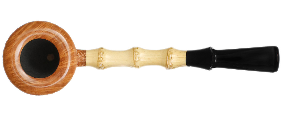 J. Alan Pipes Natural Sandblasted Bent Dublin with Bamboo (1958)