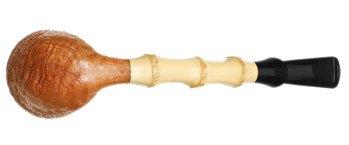J. Alan Pipes Natural Sandblasted Bent Dublin with Bamboo (1958)