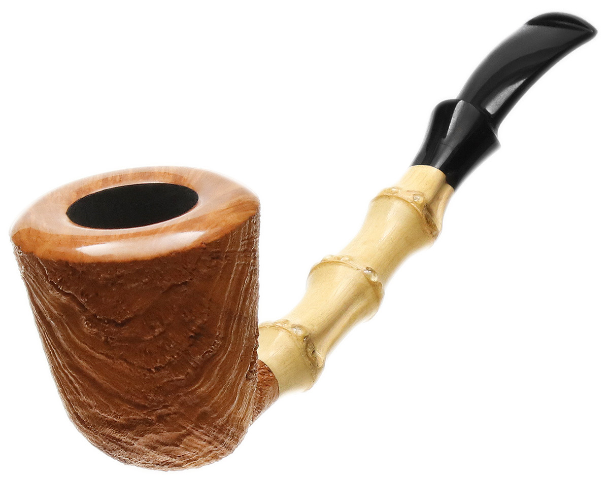 J. Alan Pipes Natural Sandblasted Bent Dublin with Bamboo (1958)
