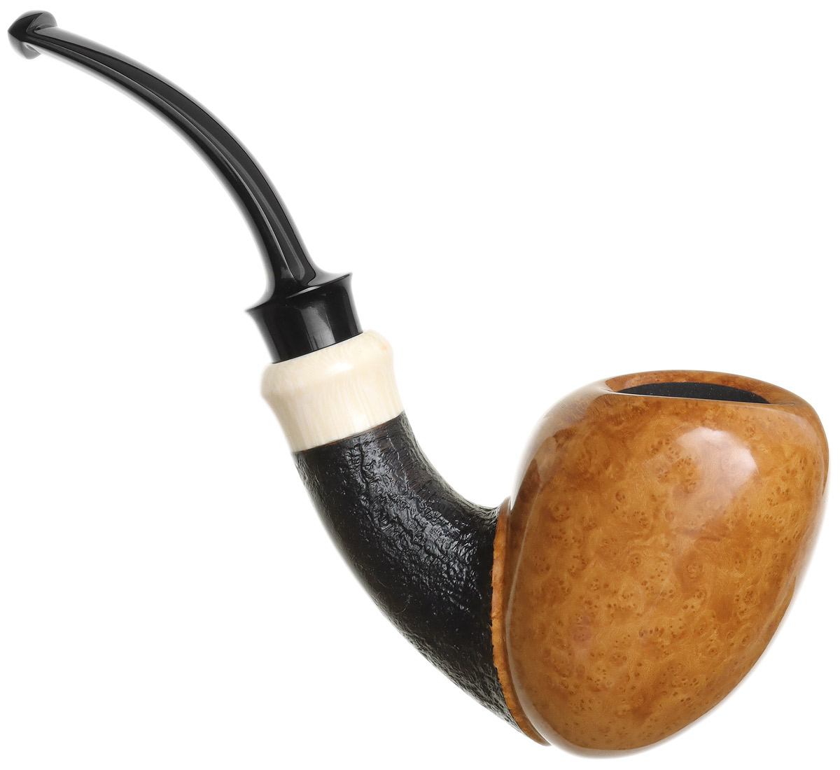 J. Alan Pipes Partially Sandblasted Peewit with Ivorite (2045)