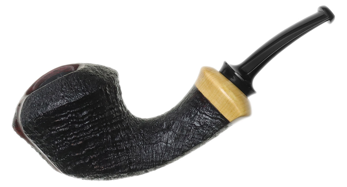 J. Alan Pipes Partially Sandblasted Mushroom with Boxwood (2115)