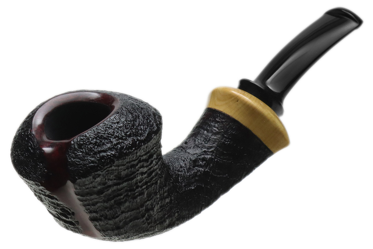 J. Alan Pipes Partially Sandblasted Mushroom with Boxwood (2115)