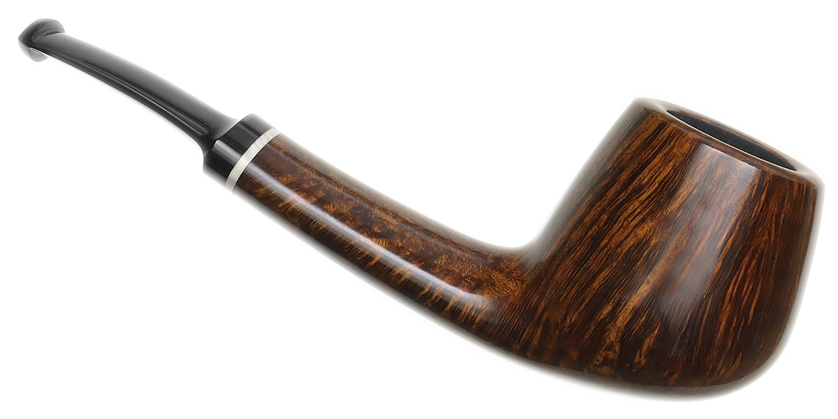J. Alan Pipes Smooth Bent Brandy with Ivorite (2106)