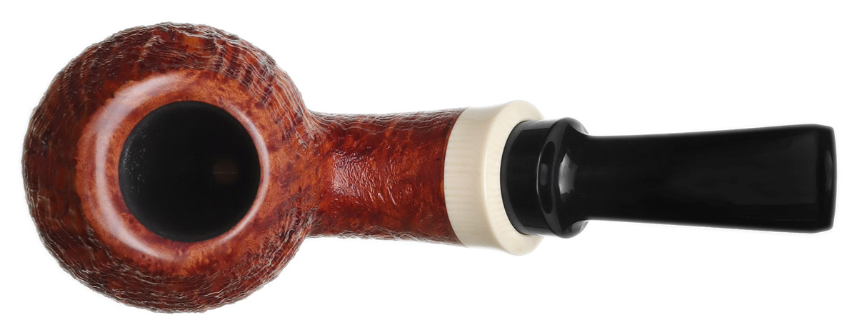 J. Alan Pipes Sandblasted Bent Egg with Ivorite (2145)